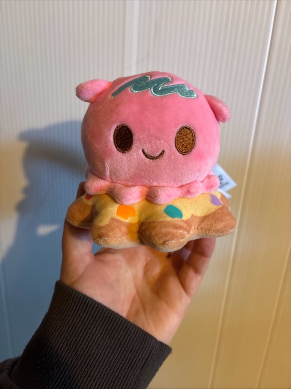 Disney Pink Plush Octopus Toy with Colorful Base - Cute Kids Plush